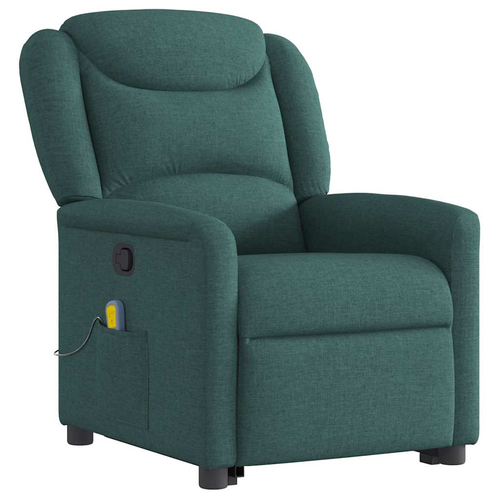 Fauteuil inclinable de massage Vert foncé Tissu - XIOS