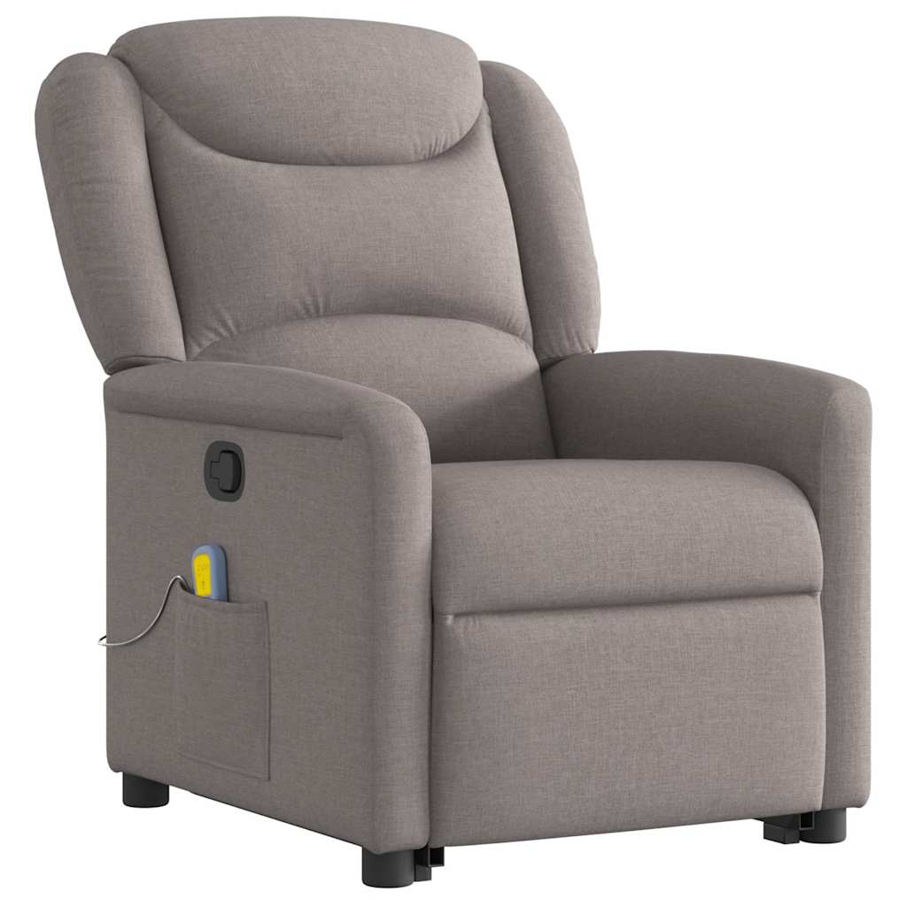 Fauteuil inclinable de massage Taupe Tissu - XIOS