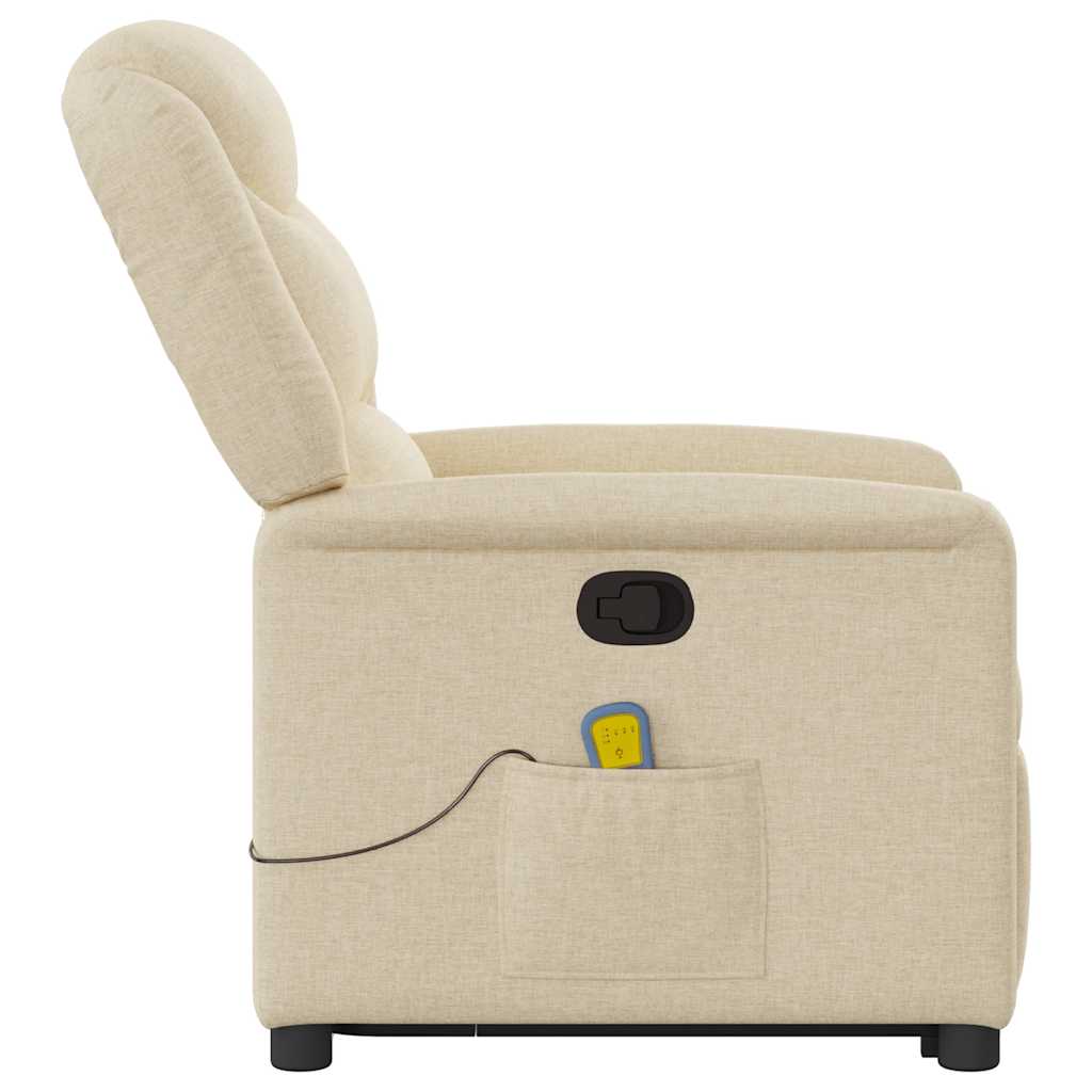 Fauteuil inclinable de massage Crème Tissu - XIOS