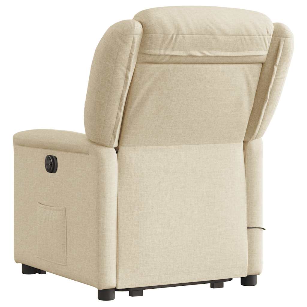 Fauteuil inclinable de massage Crème Tissu - XIOS