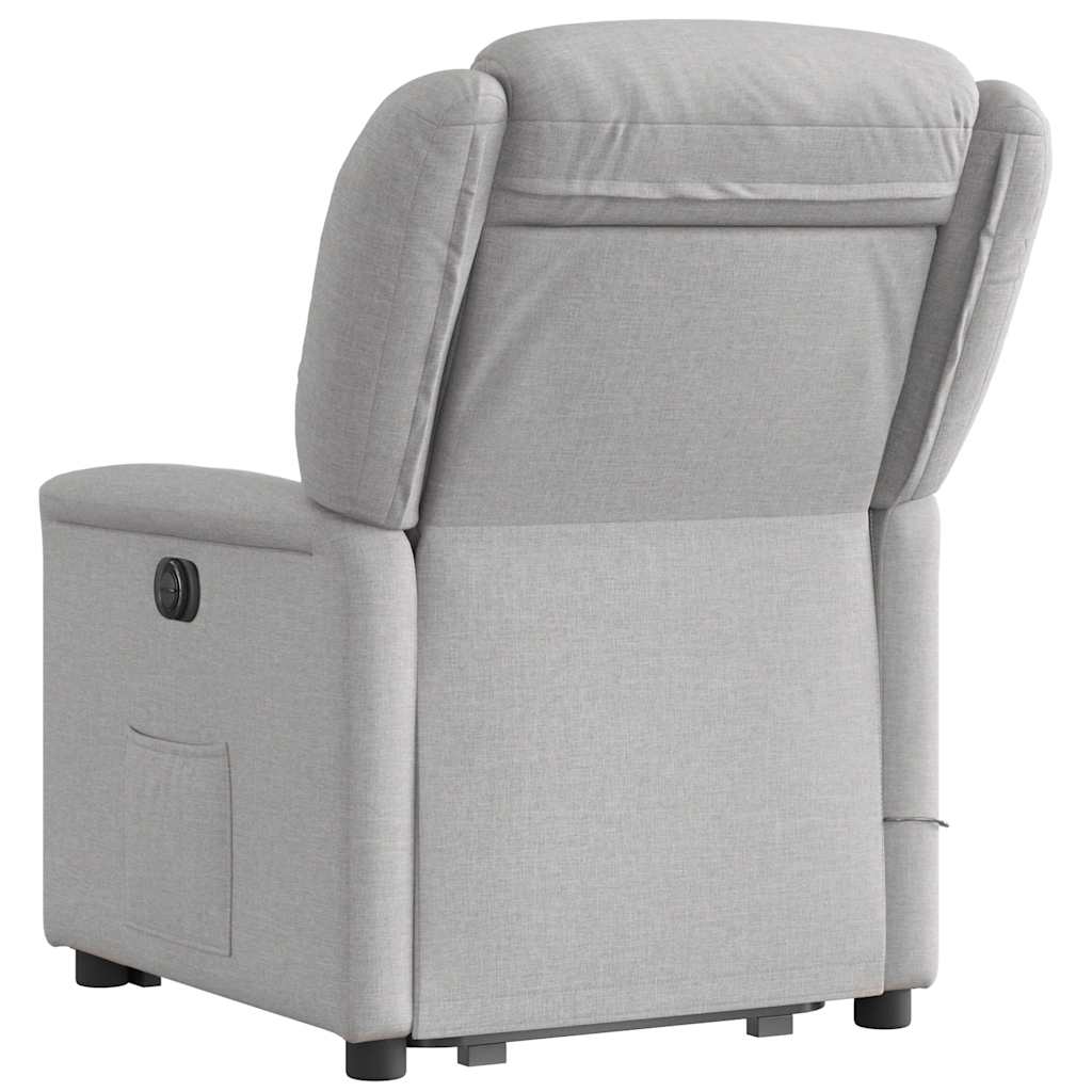 Fauteuil de massage inclinable gris nuage tissu