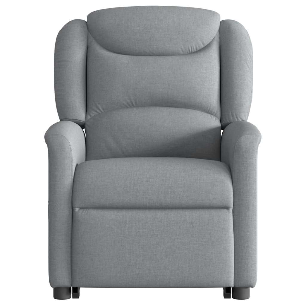 Fauteuil inclinable électrique gris clair tissu - XIOS