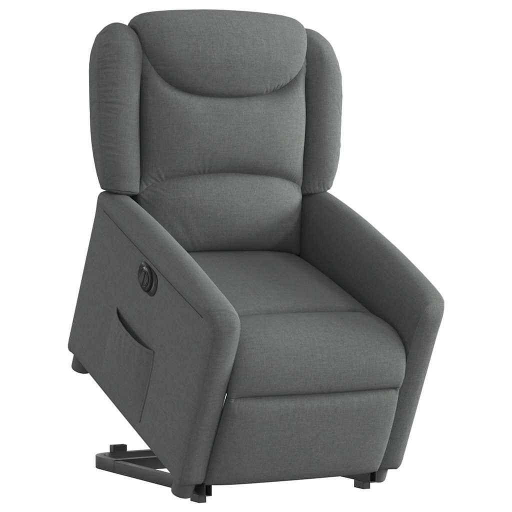 Fauteuil inclinable électrique gris foncé tissu - XIOS