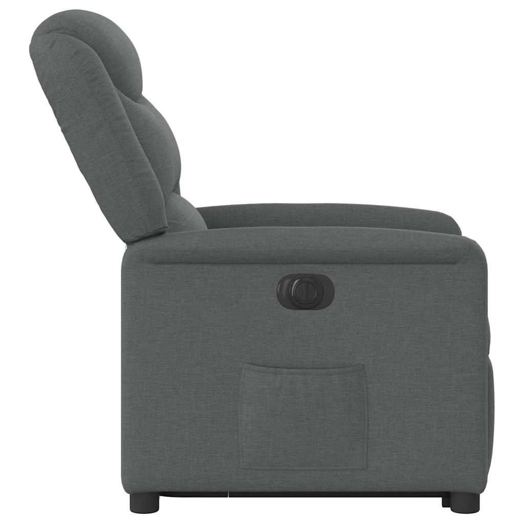 Fauteuil inclinable électrique gris foncé tissu - XIOS