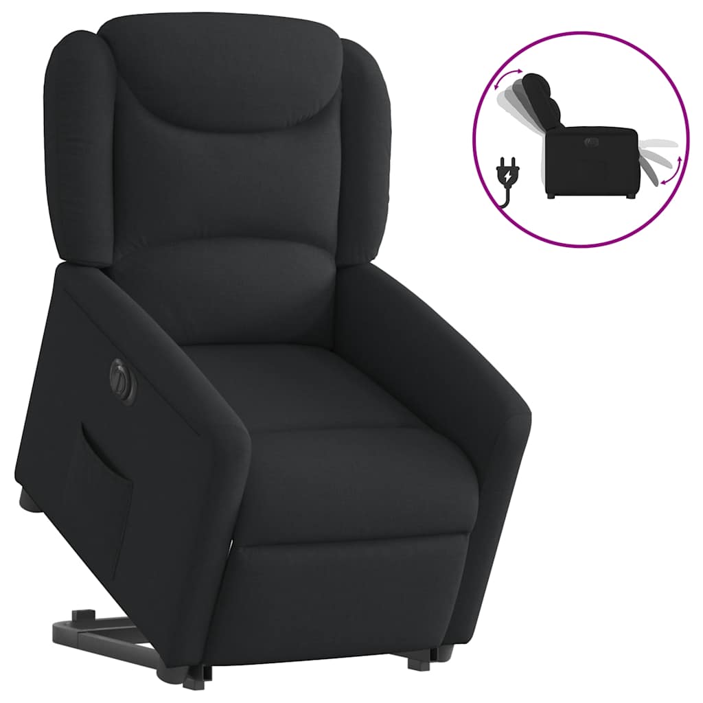 Fauteuil inclinable électrique noir tissu - XIOS