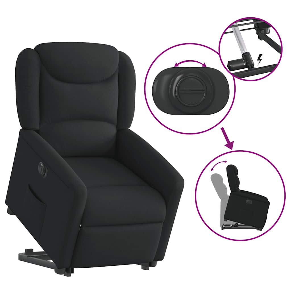 Fauteuil inclinable électrique noir tissu - XIOS