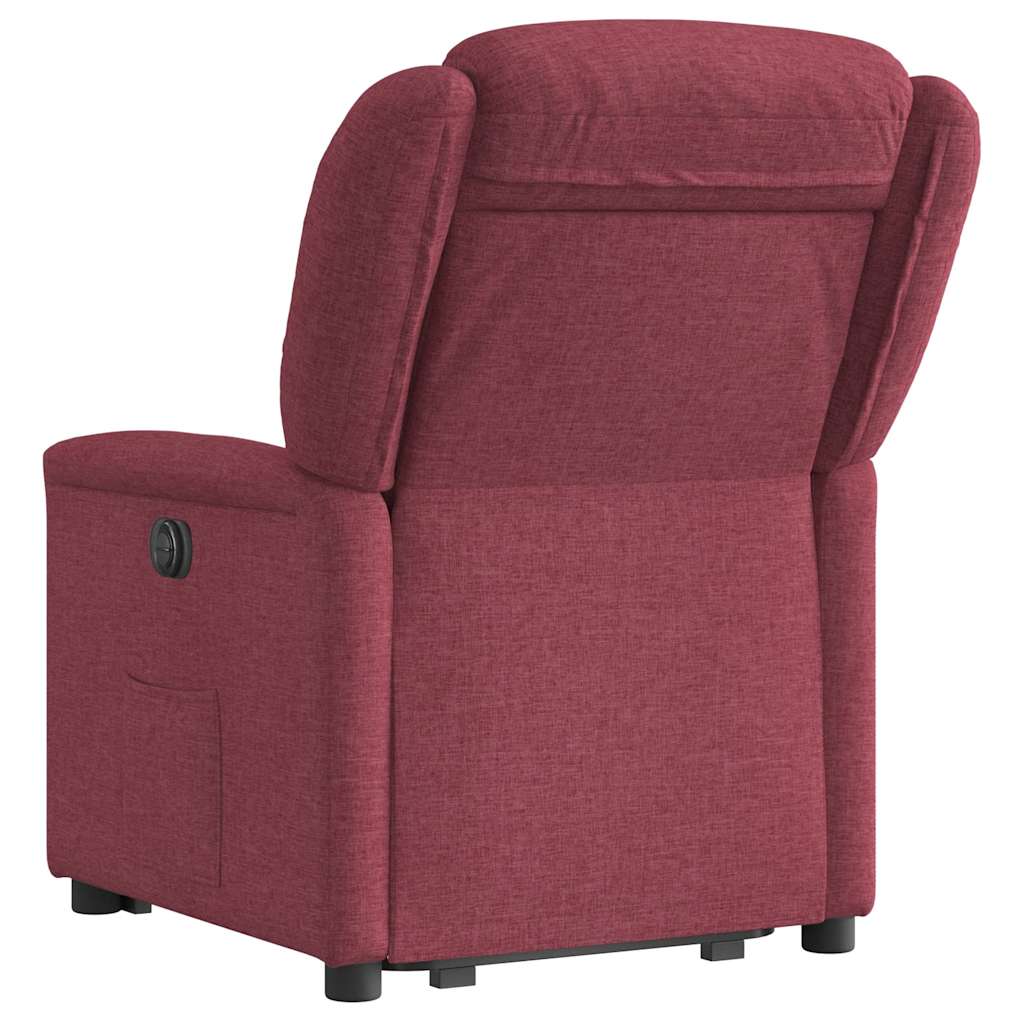Fauteuil inclinable électrique rouge bordeaux tissu - XIOS