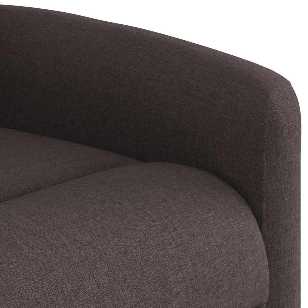 Fauteuil inclinable électrique marron foncé tissu
