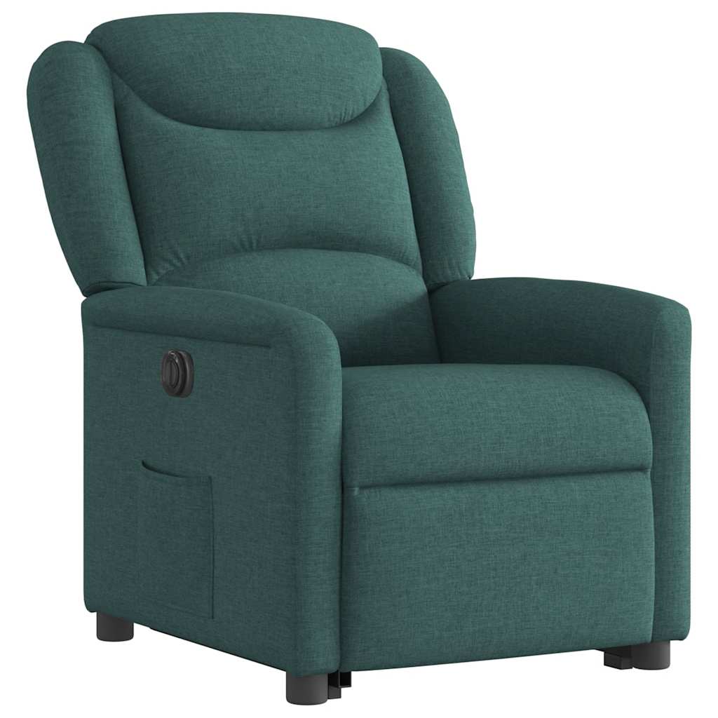 Fauteuil inclinable électrique vert foncé tissu - XIOS