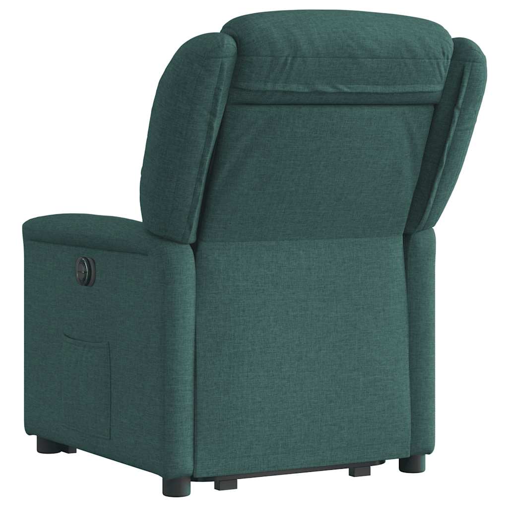 Fauteuil inclinable électrique vert foncé tissu - XIOS