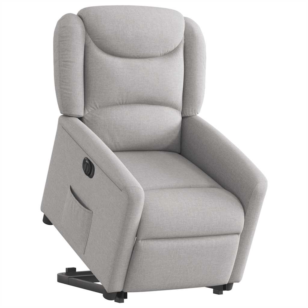 Fauteuil inclinable électrique gris nuage tissu - XIOS