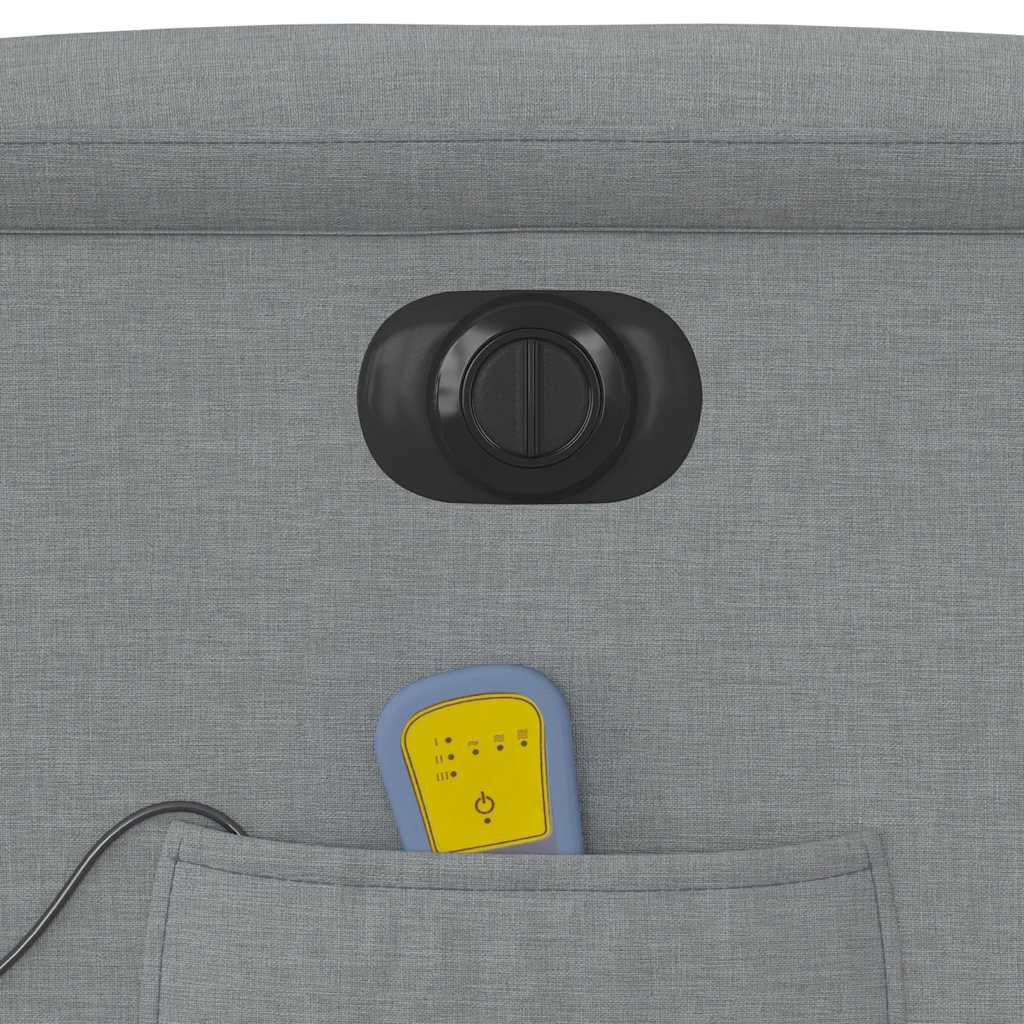 Fauteuil inclinable de massage électrique Gris clair Tissu