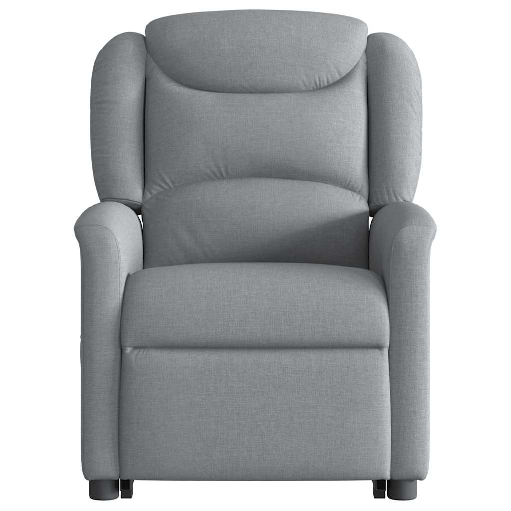 Fauteuil inclinable de massage électrique Gris clair Tissu