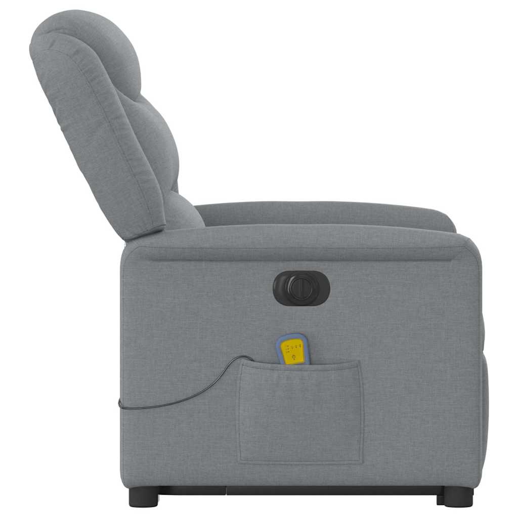 Fauteuil inclinable de massage électrique Gris clair Tissu - XIOS