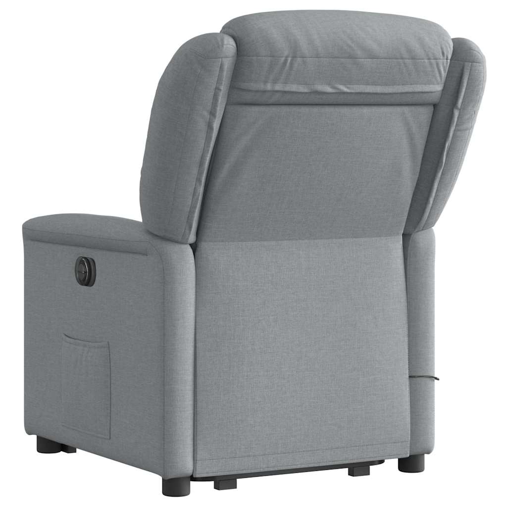 Fauteuil inclinable de massage électrique Gris clair Tissu - XIOS