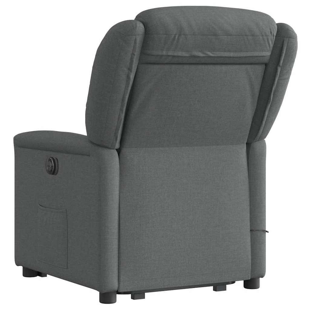 Fauteuil inclinable de massage électrique Gris foncé Tissu - XIOS