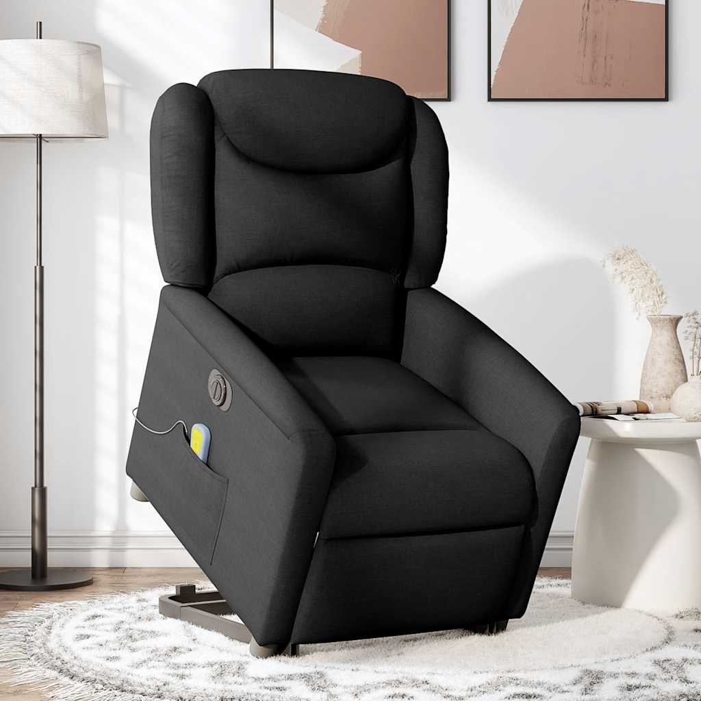 Fauteuil inclinable de massage électrique Noir Tissu - XIOS