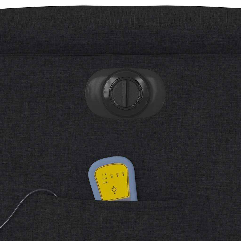 Fauteuil inclinable de massage électrique Noir Tissu