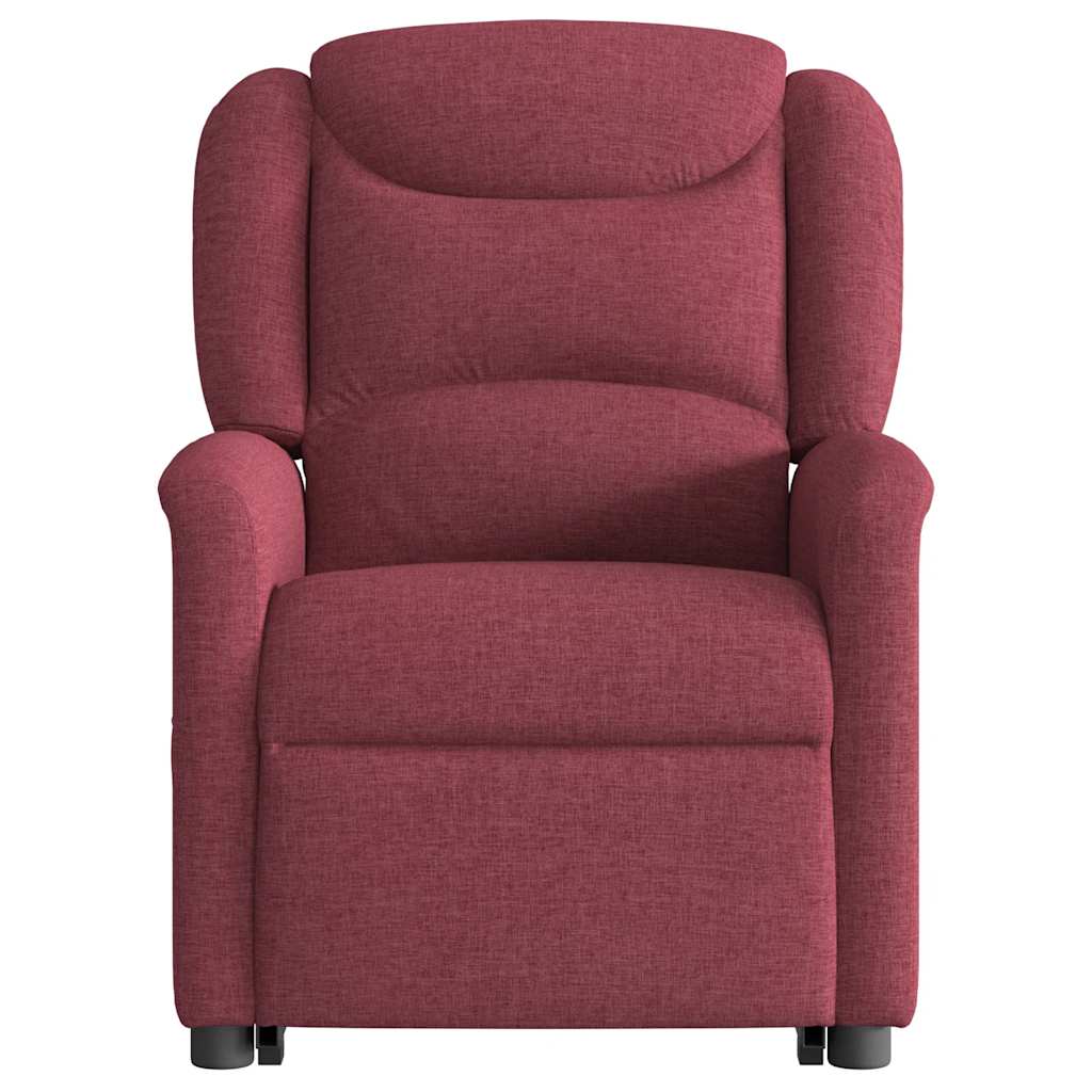 Fauteuil inclinable de massage électrique Rouge bordeaux Tissu