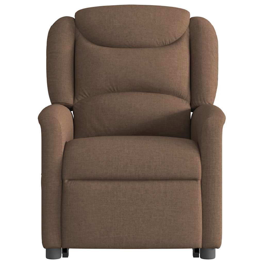 Fauteuil inclinable de massage électrique Marron Tissu - XIOS