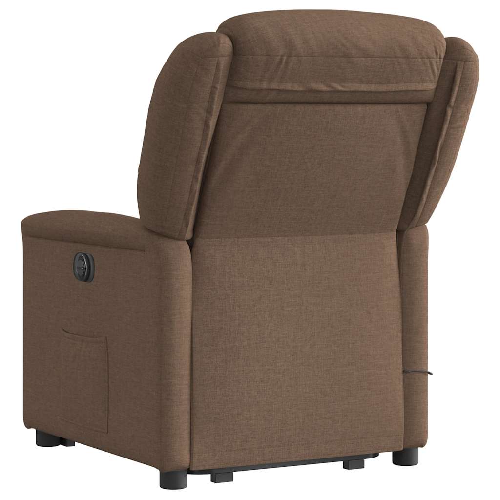Fauteuil inclinable de massage électrique Marron Tissu - XIOS