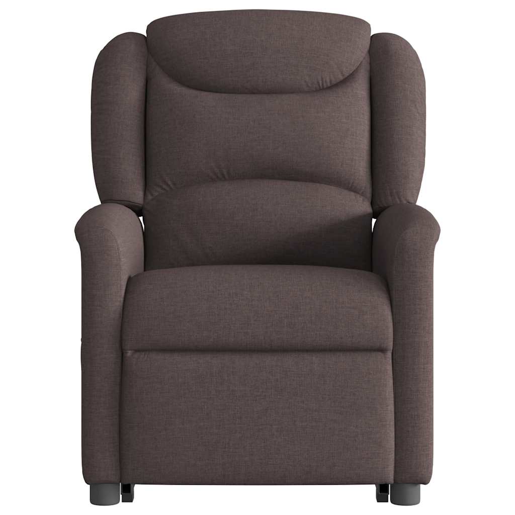 Fauteuil inclinable de massage électrique Marron foncé Tissu - XIOS