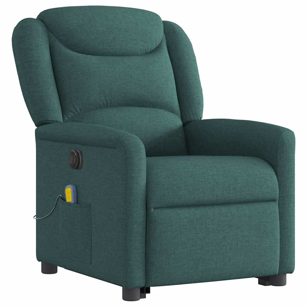 Fauteuil inclinable de massage électrique Vert foncé Tissu - XIOS