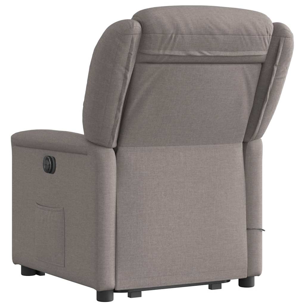 Fauteuil inclinable de massage électrique Taupe Tissu - XIOS