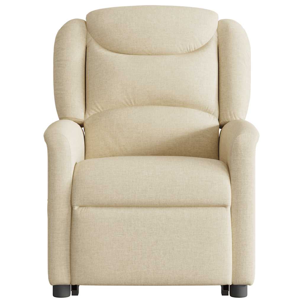 Fauteuil inclinable de massage électrique Crème Tissu - XIOS