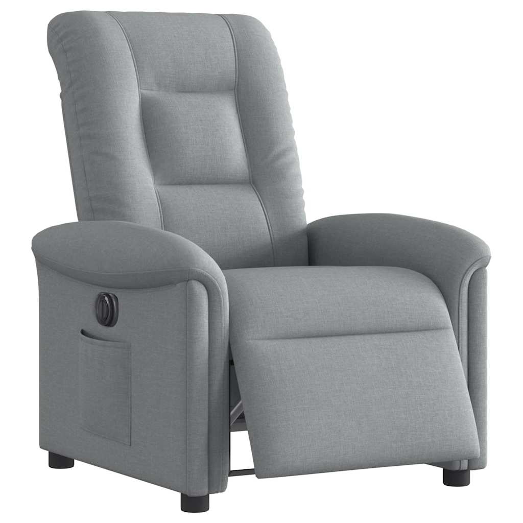 Fauteuil inclinable électrique Gris clair Tissu - XIOS