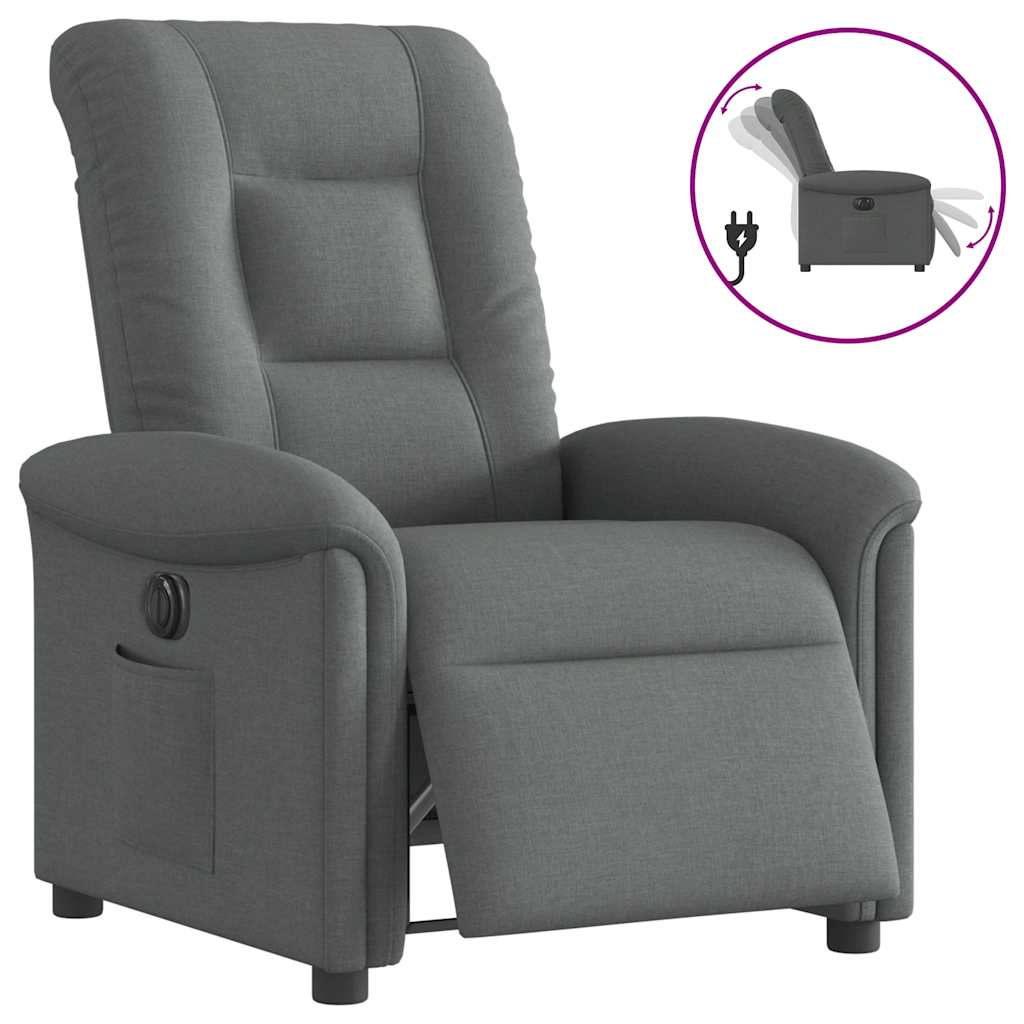 Fauteuil inclinable électrique Gris foncé Tissu - XIOS