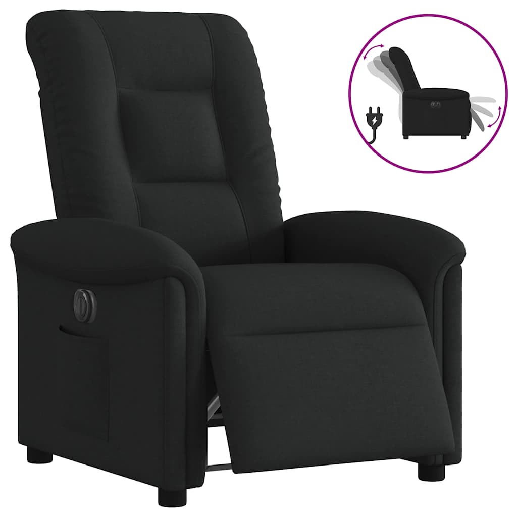 Fauteuil inclinable électrique Noir Tissu - XIOS
