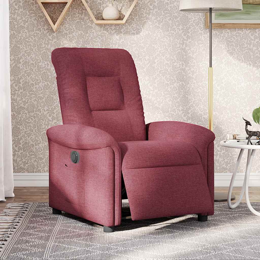 Fauteuil inclinable électrique Rouge bordeaux Tissu - XIOS