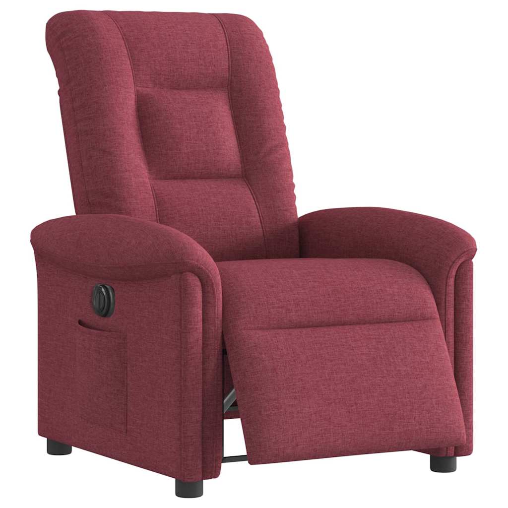 Fauteuil inclinable électrique Rouge bordeaux Tissu - XIOS