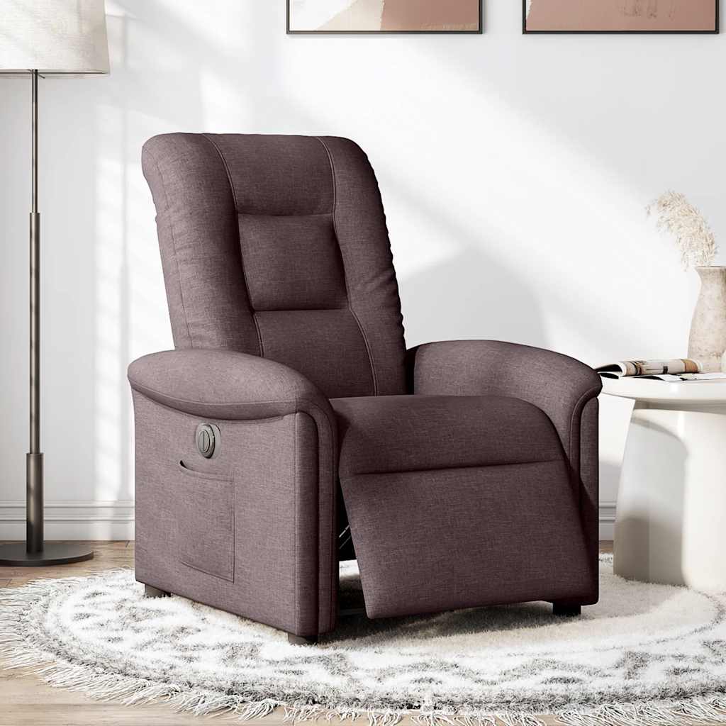 Fauteuil inclinable électrique Marron foncé Tissu - XIOS