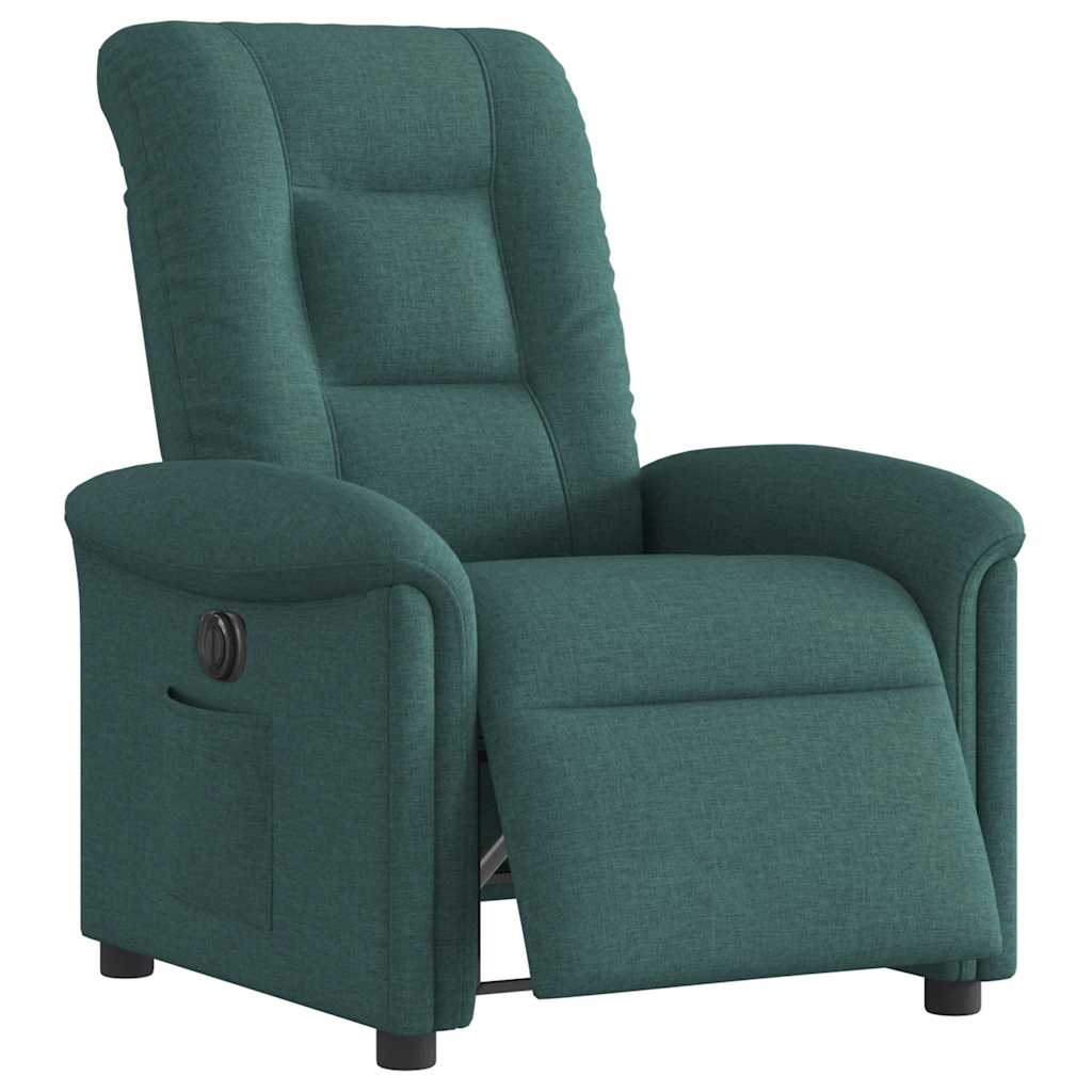 Fauteuil inclinable électrique Vert foncé Tissu - XIOS