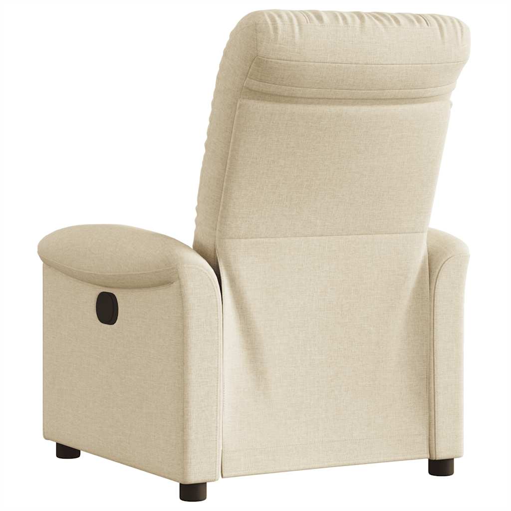 Fauteuil inclinable électrique Crème Tissu