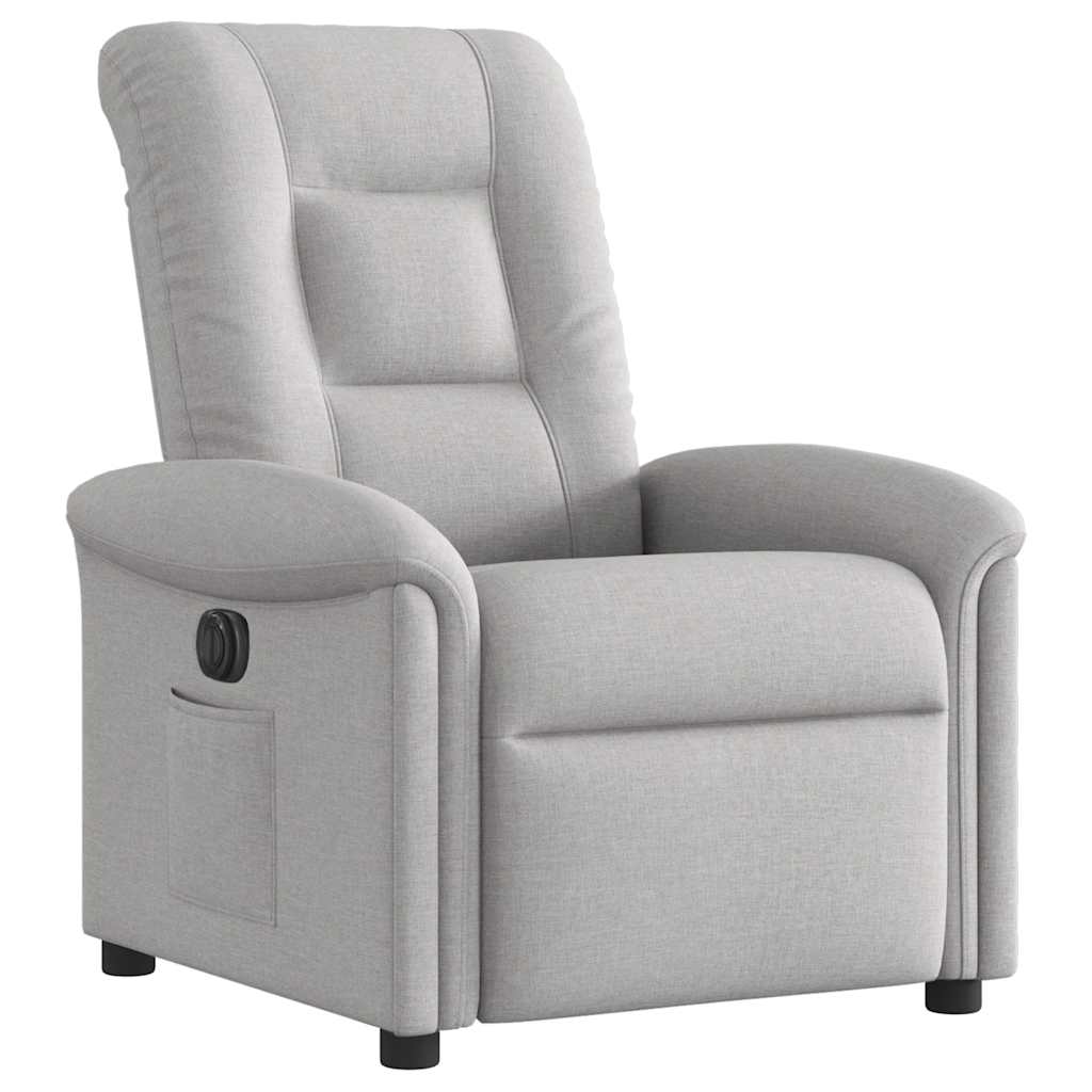 Fauteuil inclinable électrique gris nuage tissu - XIOS