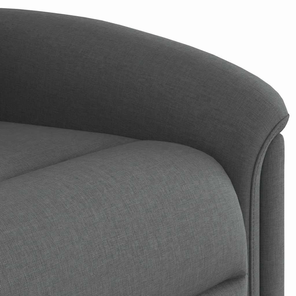 Fauteuil inclinable de massage électrique gris foncé tissu - XIOS