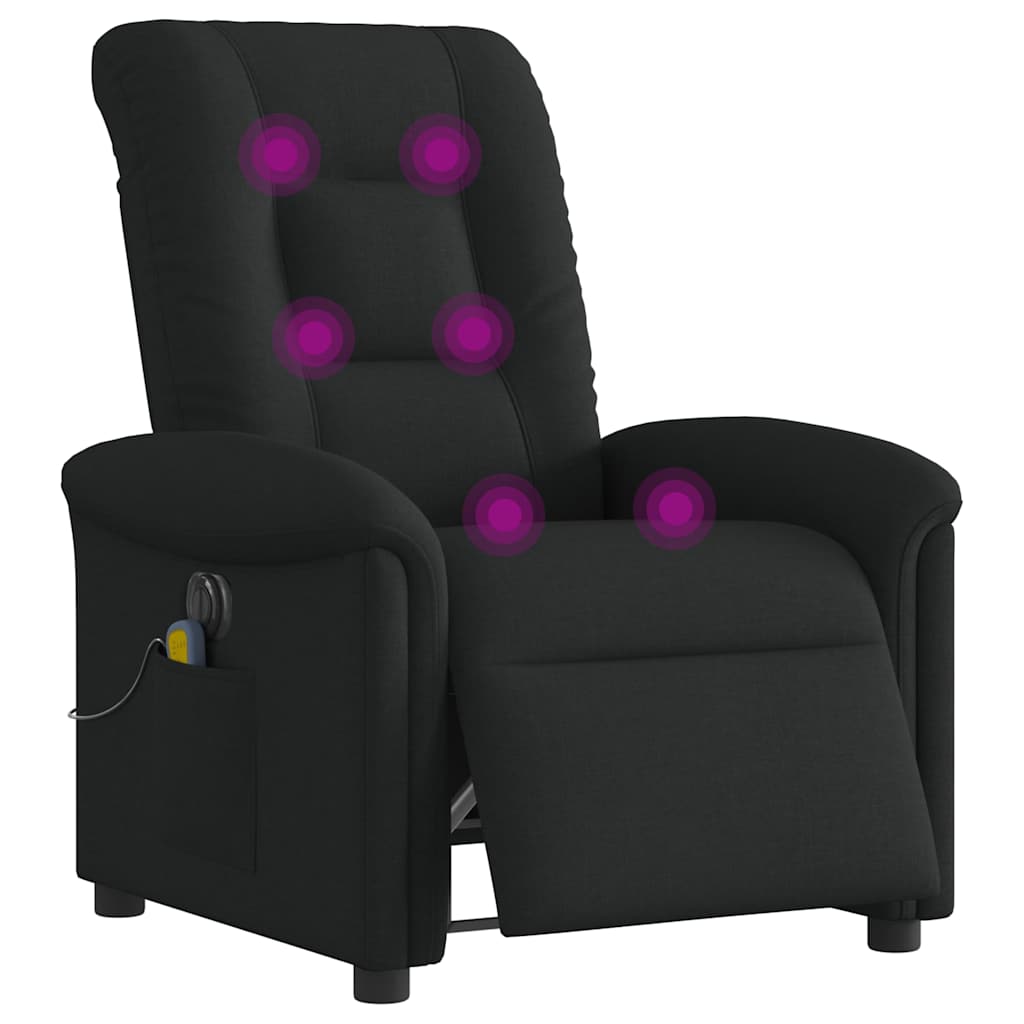 Fauteuil de massage inclinable électrique Noir Tissu - XIOS