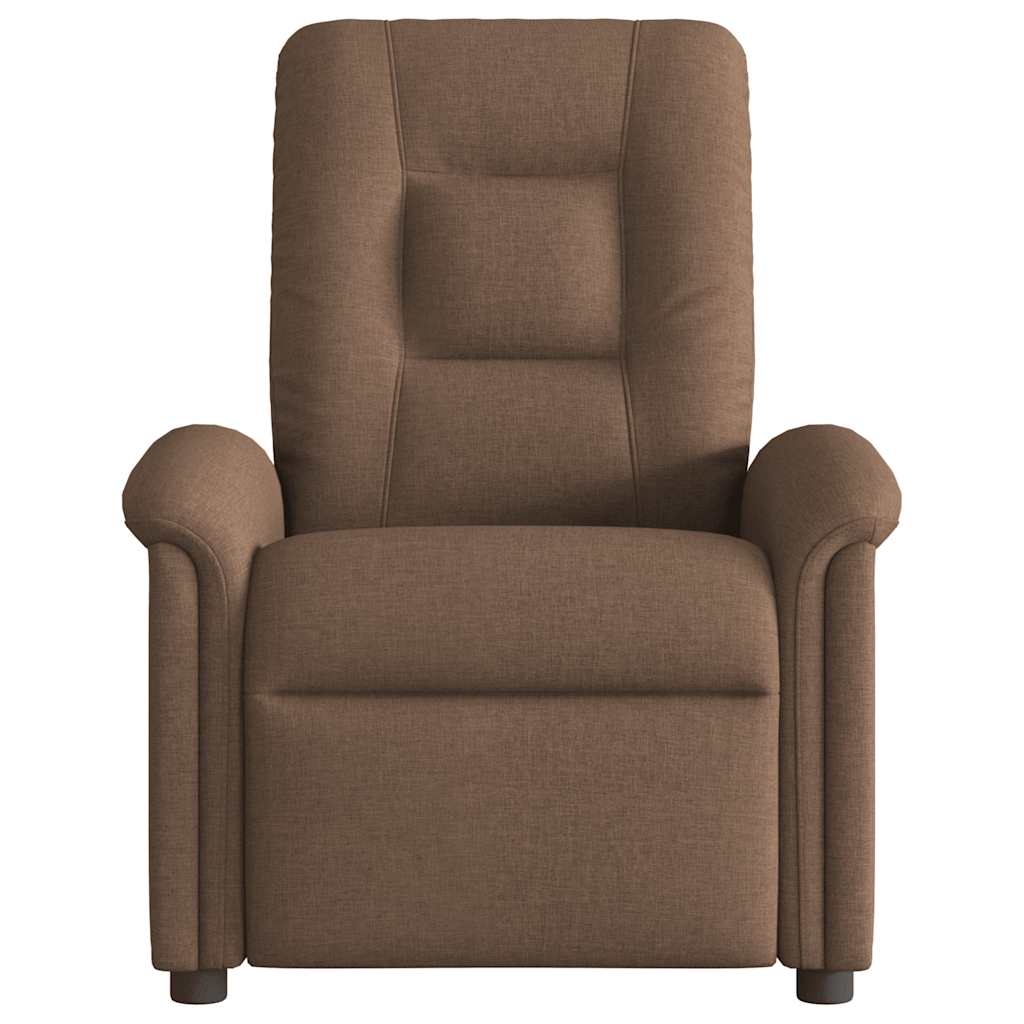 Fauteuil inclinable de massage électrique marron tissu - XIOS