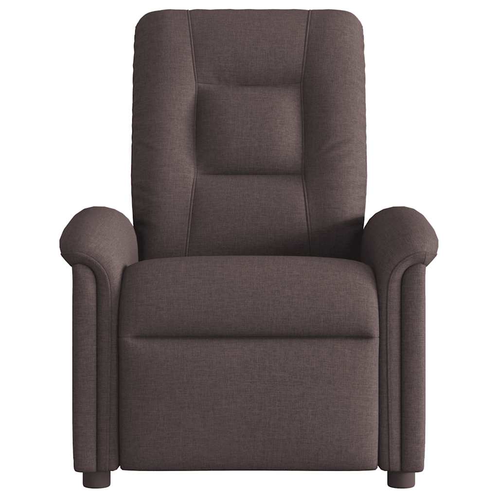 Fauteuil de massage inclinable électrique Marron foncé Tissu - XIOS