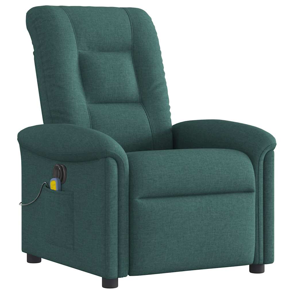 Fauteuil de massage inclinable électrique Vert foncé Tissu - XIOS