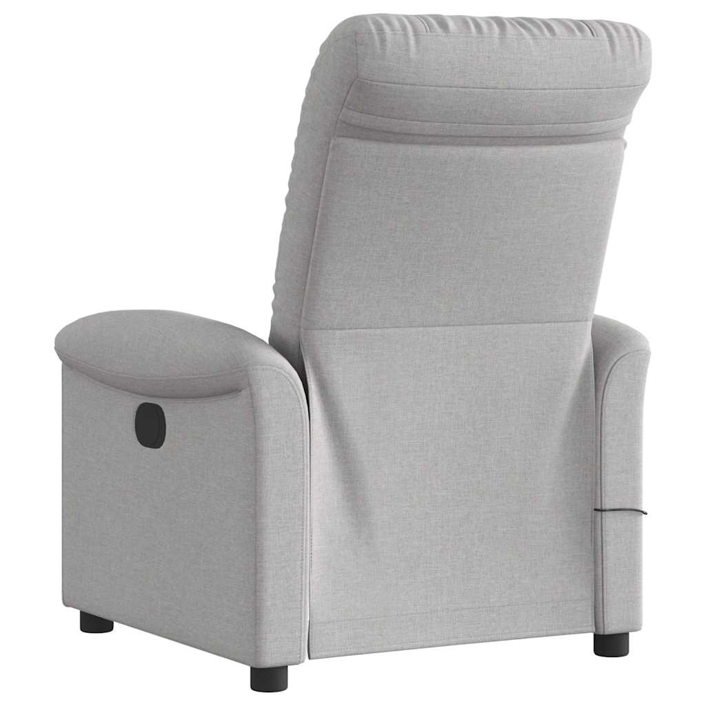 Fauteuil de massage inclinable électrique gris nuage tissu - XIOS