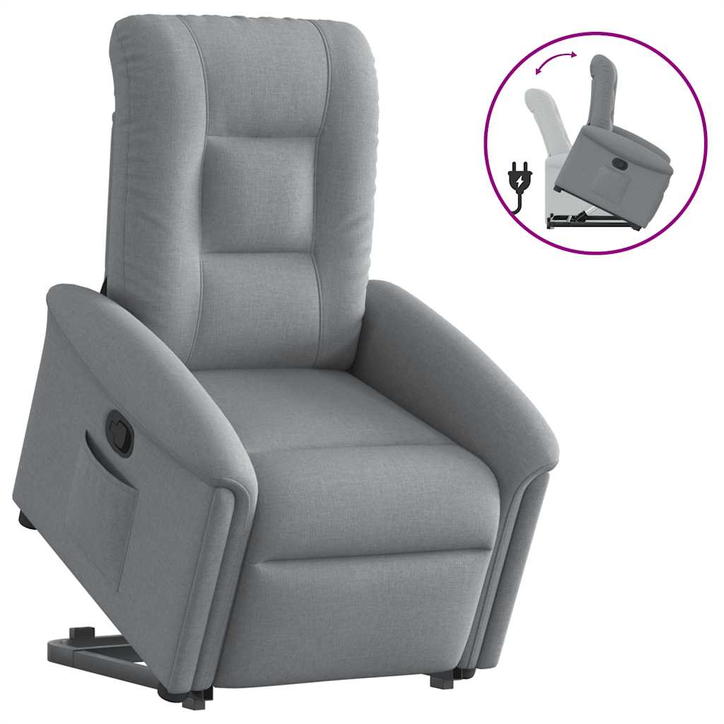 Fauteuil inclinable Gris clair Tissu - XIOS