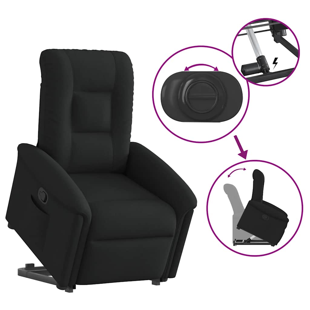Fauteuil inclinable noir tissu - XIOS