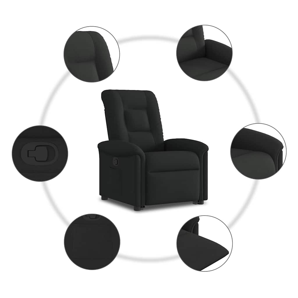 Fauteuil inclinable noir tissu - XIOS