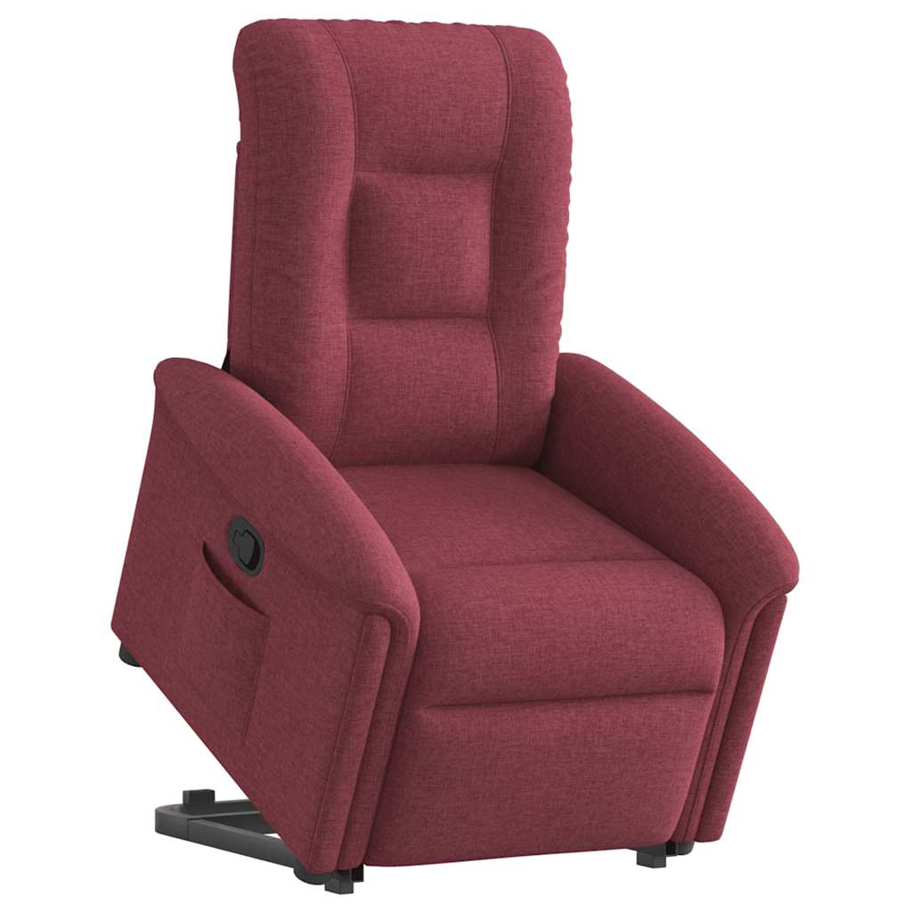 Fauteuil inclinable rouge bordeaux tissu - XIOS