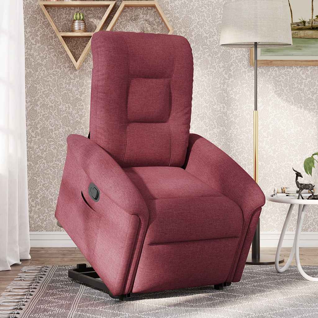Fauteuil inclinable rouge bordeaux tissu - XIOS