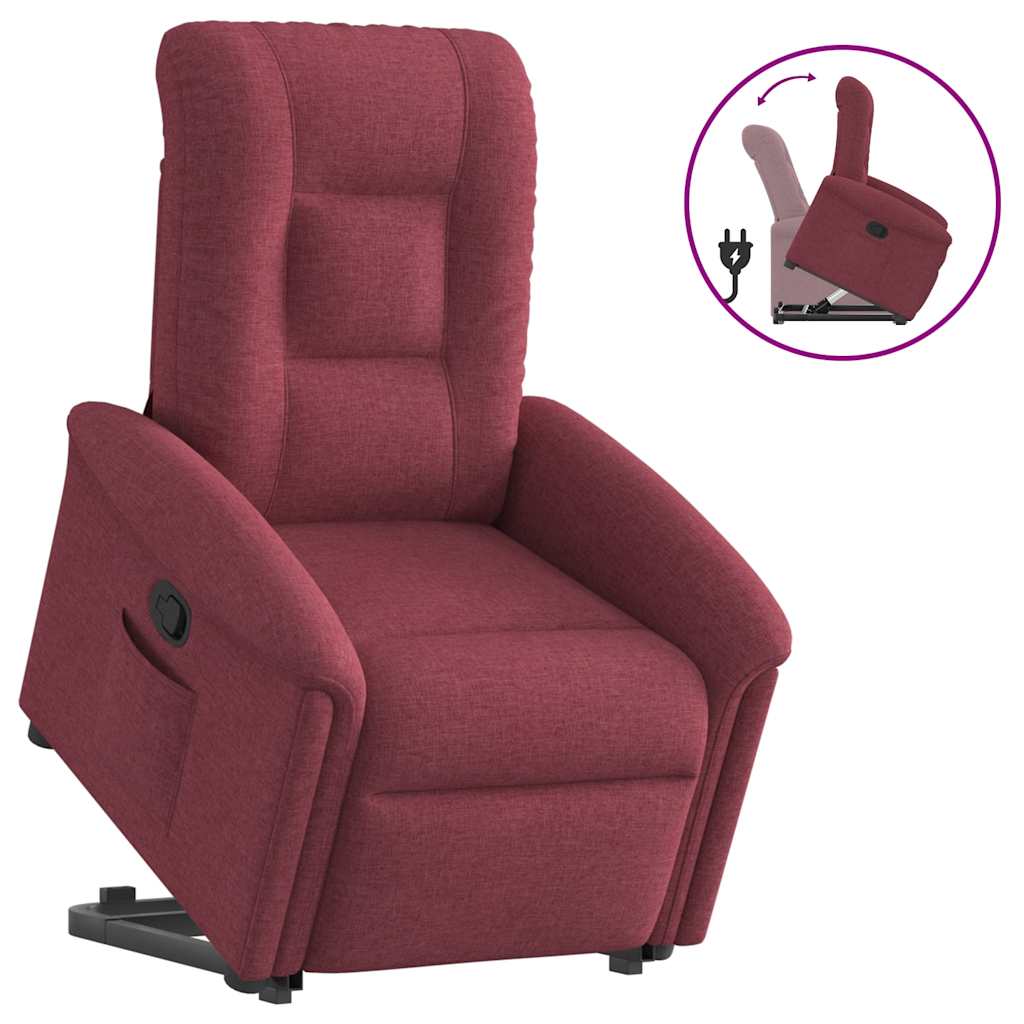 Fauteuil inclinable rouge bordeaux tissu - XIOS